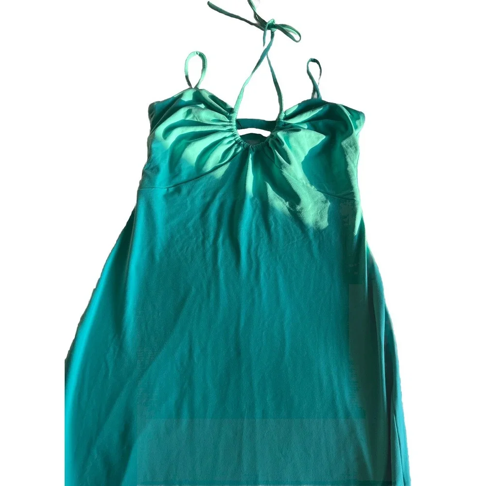 Susana‎ Monaco Dress XL Halter Vacation Resort Tropical Cocktail Body Con Bright